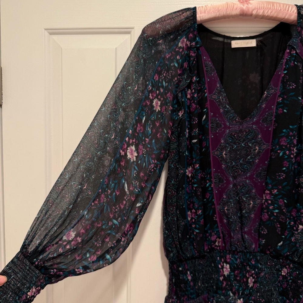 Ramy Brook New York 100% Silk Mini Dress Size M - Picture 6 of 11
